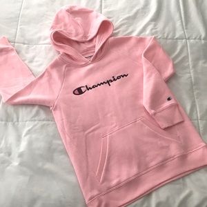 NWOT Girls Champion Hoodie pink size Large